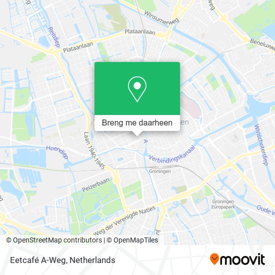 Eetcafé A-Weg kaart