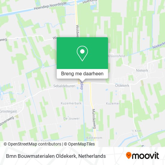 Bmn Bouwmaterialen Oldekerk kaart