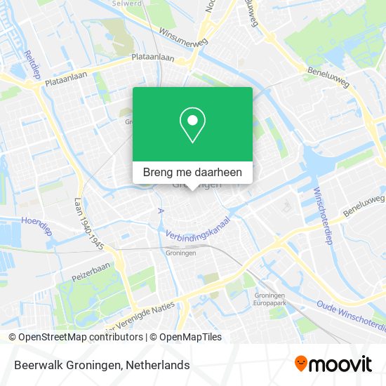 Beerwalk Groningen kaart