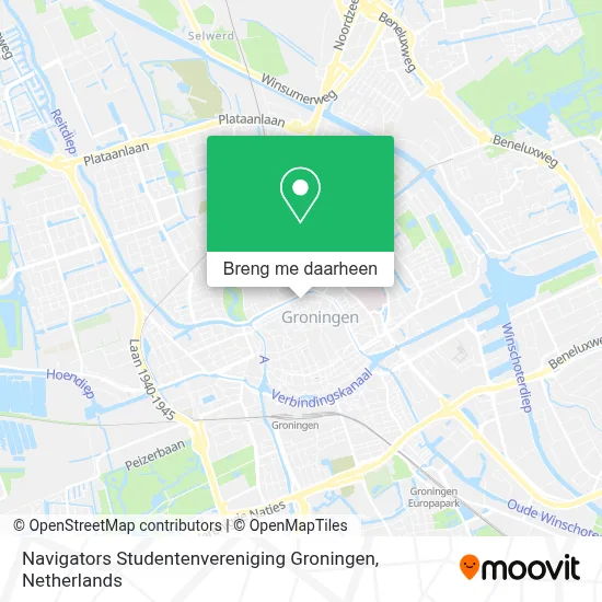Navigators Studentenvereniging Groningen kaart