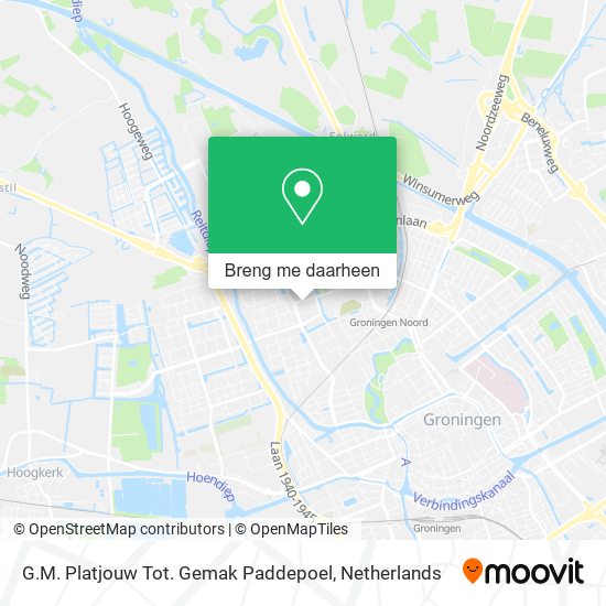 G.M. Platjouw Tot. Gemak Paddepoel kaart