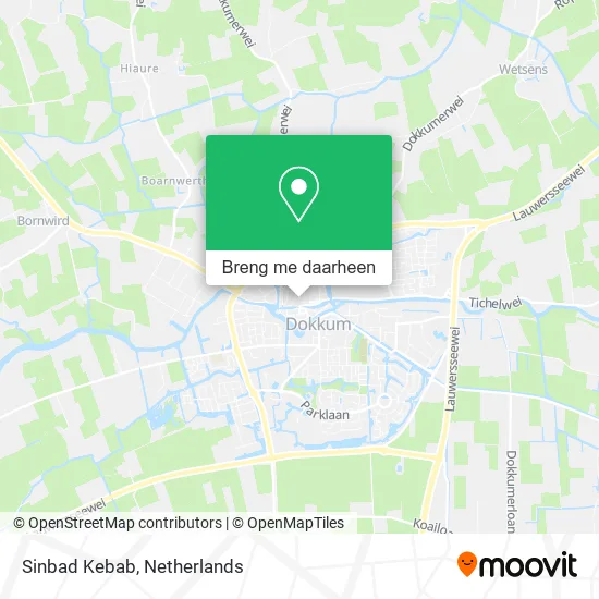 Sinbad Kebab kaart