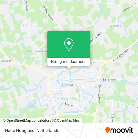 Halte Hoogland kaart