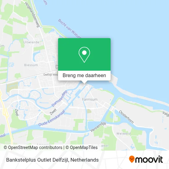 Bankstelplus Outlet Delfzijl kaart
