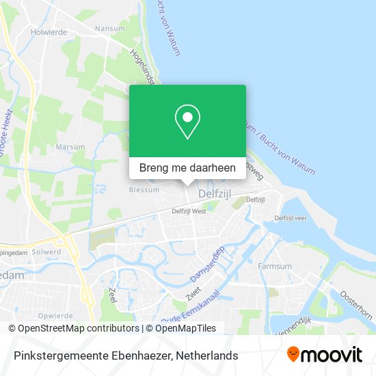 Pinkstergemeente Ebenhaezer kaart