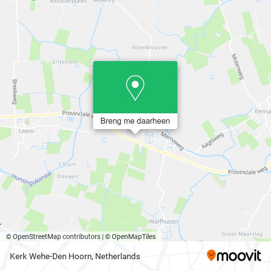 Kerk Wehe-Den Hoorn kaart