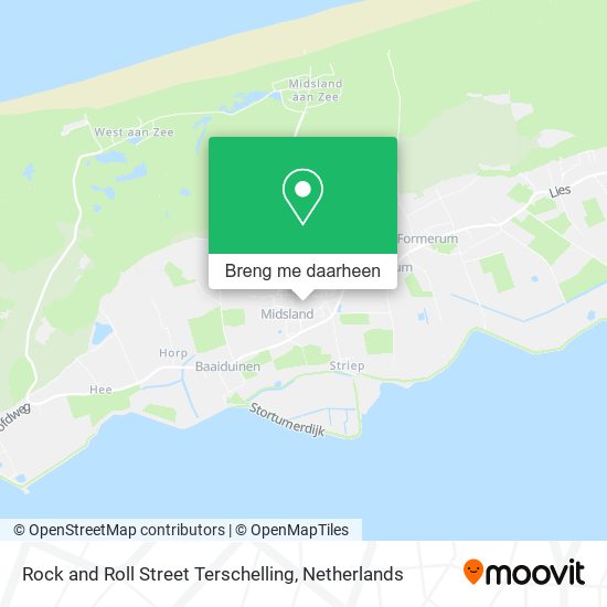 Rock and Roll Street Terschelling kaart