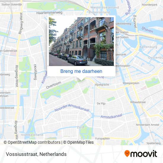 Vossiusstraat kaart