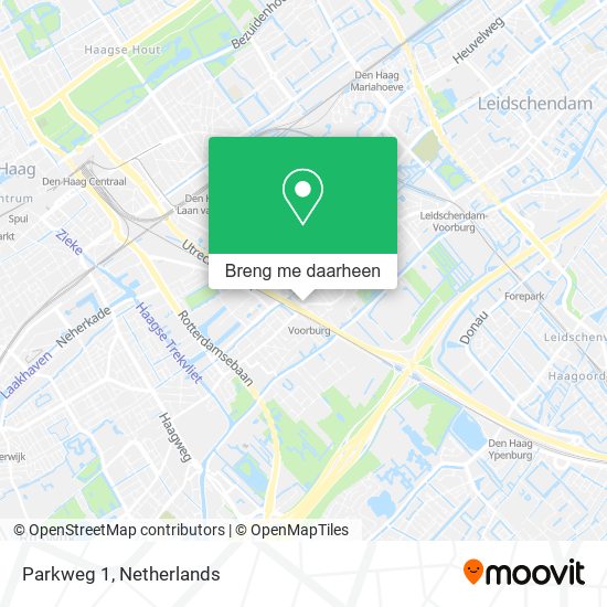 Parkweg 1 kaart