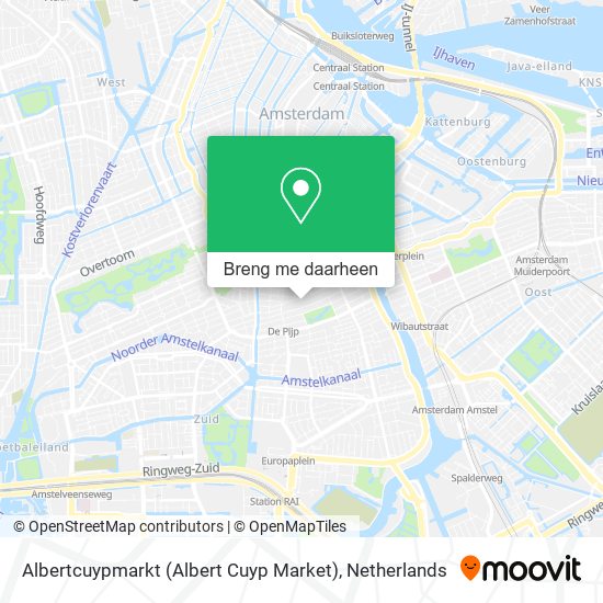 Albertcuypmarkt (Albert Cuyp Market) kaart