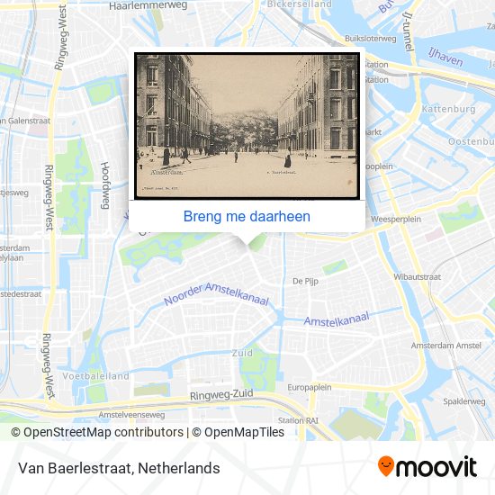 Van Baerlestraat kaart