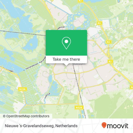 Nieuwe 's-Gravelandseweg kaart