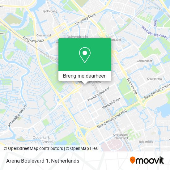 Arena Boulevard 1 kaart