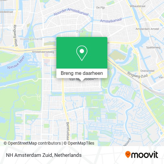 NH Amsterdam Zuid kaart