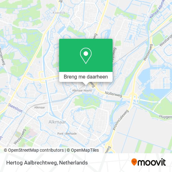 Hertog Aalbrechtweg kaart