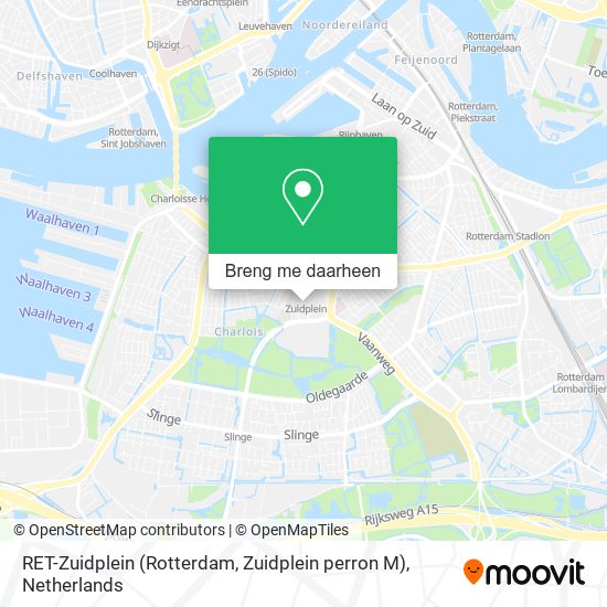 RET-Zuidplein (Rotterdam, Zuidplein perron M) kaart