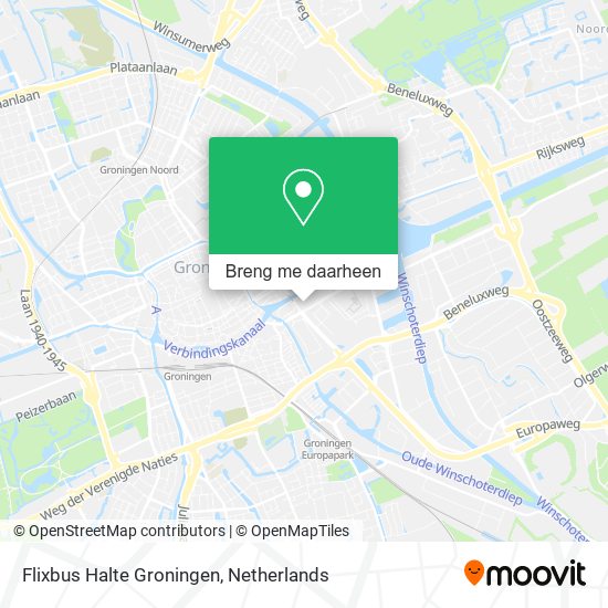 Flixbus Halte Groningen kaart