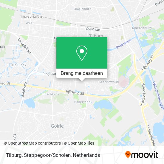 Tilburg, Stappegoor/Scholen kaart