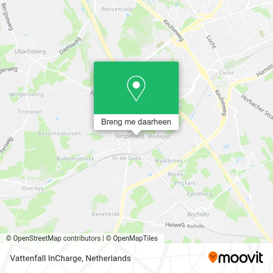Vattenfall InCharge kaart