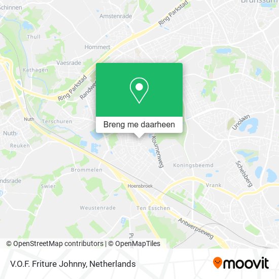V.O.F. Friture Johnny kaart