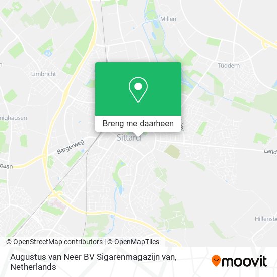 Augustus van Neer BV Sigarenmagazijn van kaart