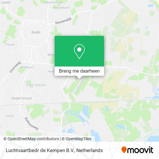 Luchtvaartbedr de Kempen B.V. kaart
