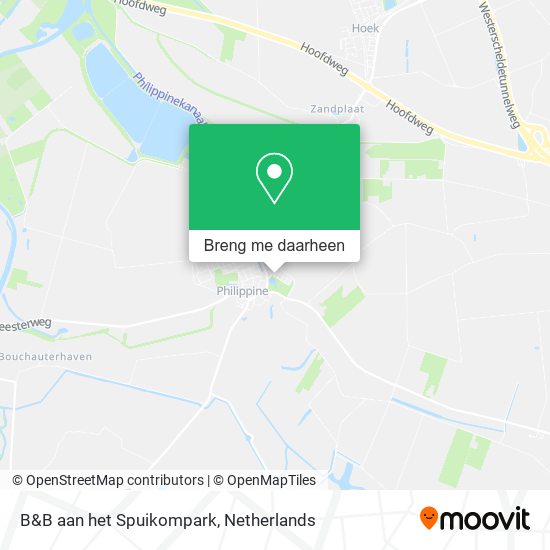 B&B aan het Spuikompark kaart