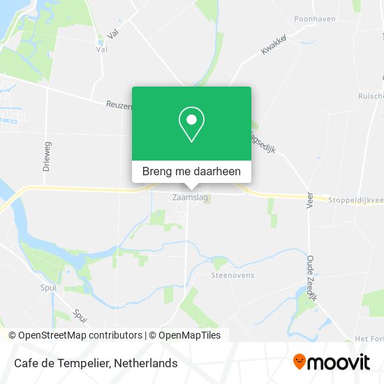 Cafe de Tempelier kaart