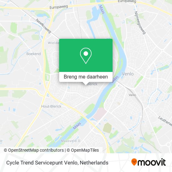 Cycle Trend Servicepunt Venlo kaart