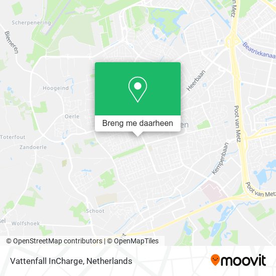 Vattenfall InCharge kaart