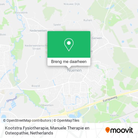 Kootstra Fysiotherapie, Manuele Therapie en Osteopathie kaart