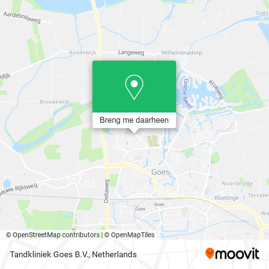Tandkliniek Goes B.V. kaart