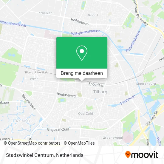 Stadswinkel Centrum kaart