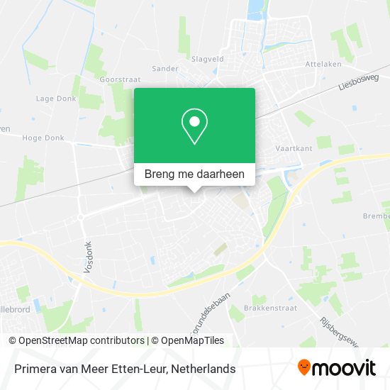 Primera van Meer Etten-Leur kaart