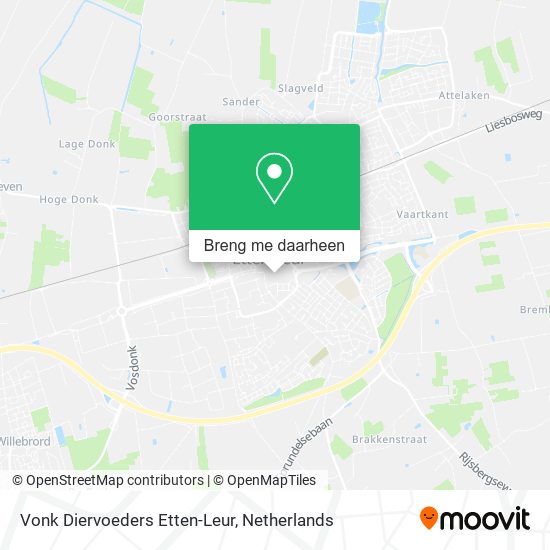 Vonk Diervoeders Etten-Leur kaart