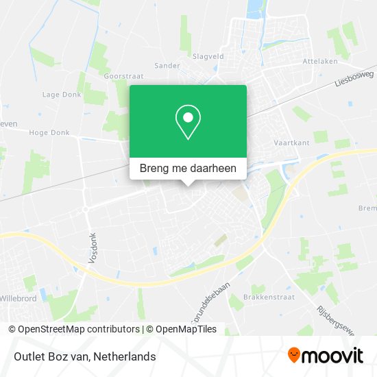 Outlet Boz van kaart