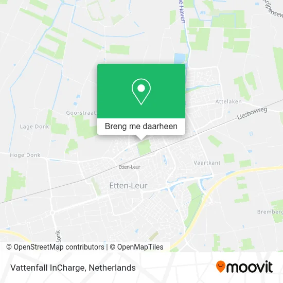 Vattenfall InCharge kaart