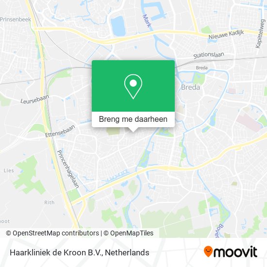 Haarkliniek de Kroon B.V. kaart
