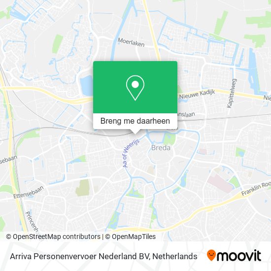 Arriva Personenvervoer Nederland BV kaart