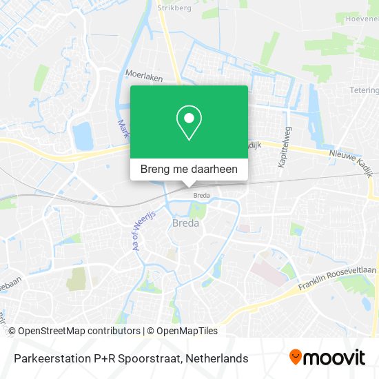 Parkeerstation P+R Spoorstraat kaart