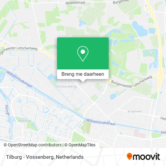 Tilburg - Vossenberg kaart