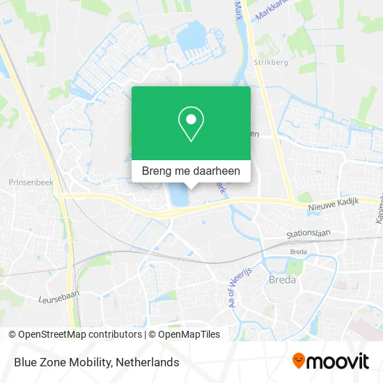 Blue Zone Mobility kaart