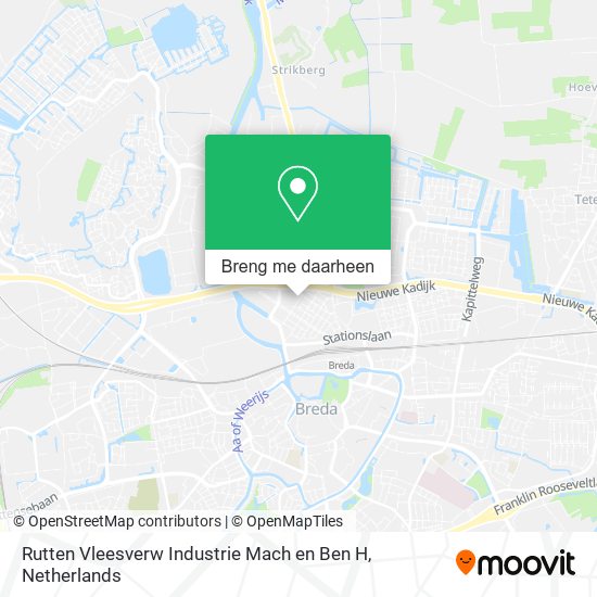 Rutten Vleesverw Industrie Mach en Ben H kaart