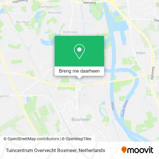 Tuincentrum Overvecht Boxmeer kaart