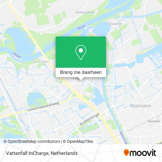 Vattenfall InCharge kaart