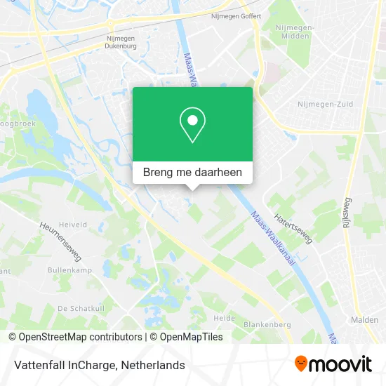 Vattenfall InCharge kaart