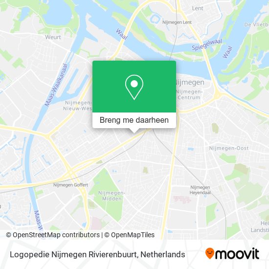 Logopedie Nijmegen Rivierenbuurt kaart