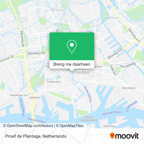 Proef de Plantage kaart