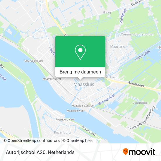 Autorijschool A20 kaart