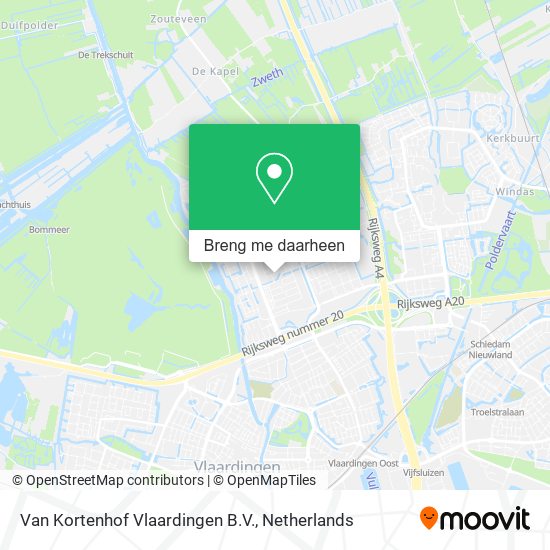 Van Kortenhof Vlaardingen B.V. kaart